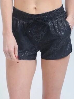 ZYIA Black Athletic Elastic-Waist Shorts